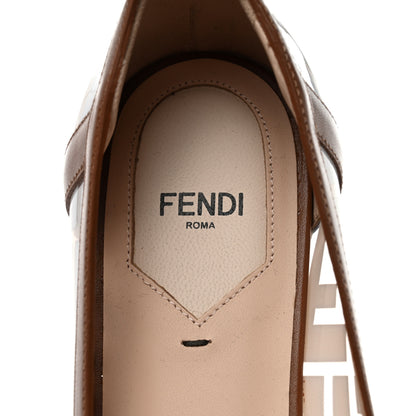 Fendi PVC Calfskin FF Colibri Ballerina Flats 39.5 White Cuoio 6 of 7