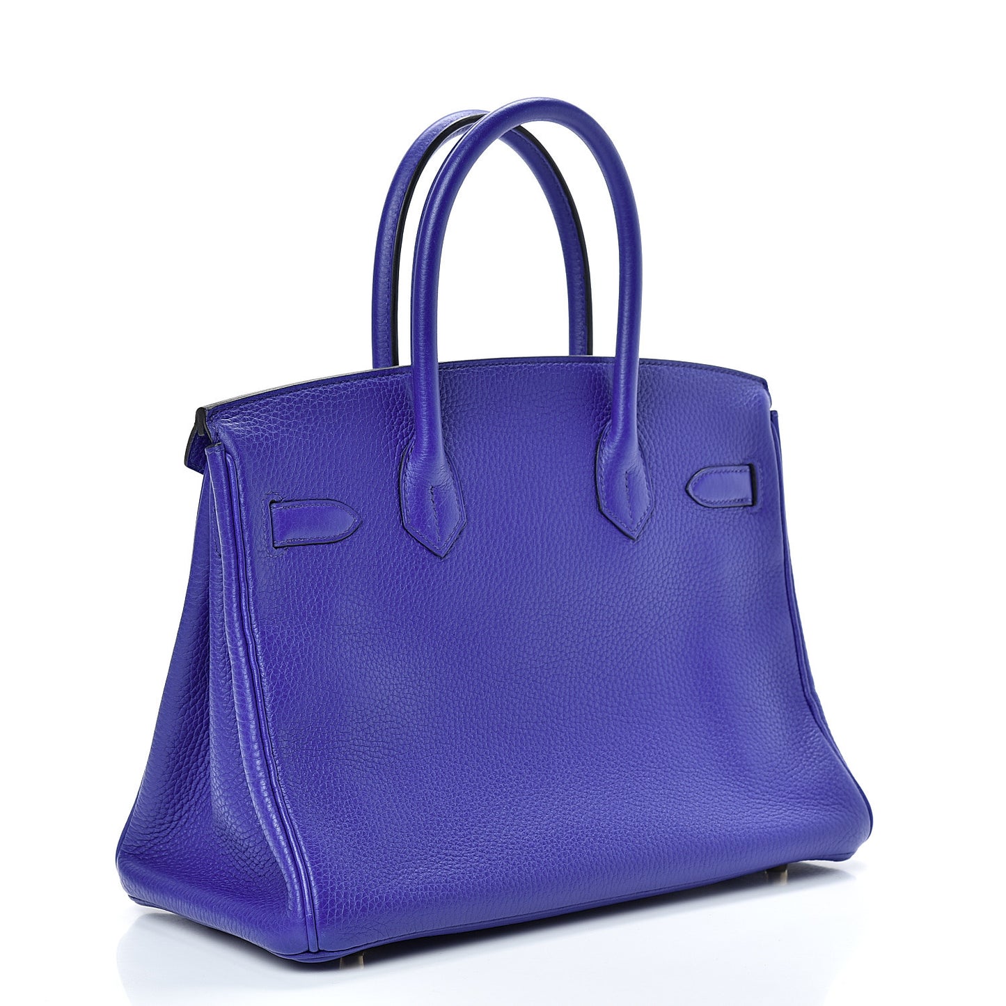 Taurillon Clemence Birkin 30 Bleu Electrique