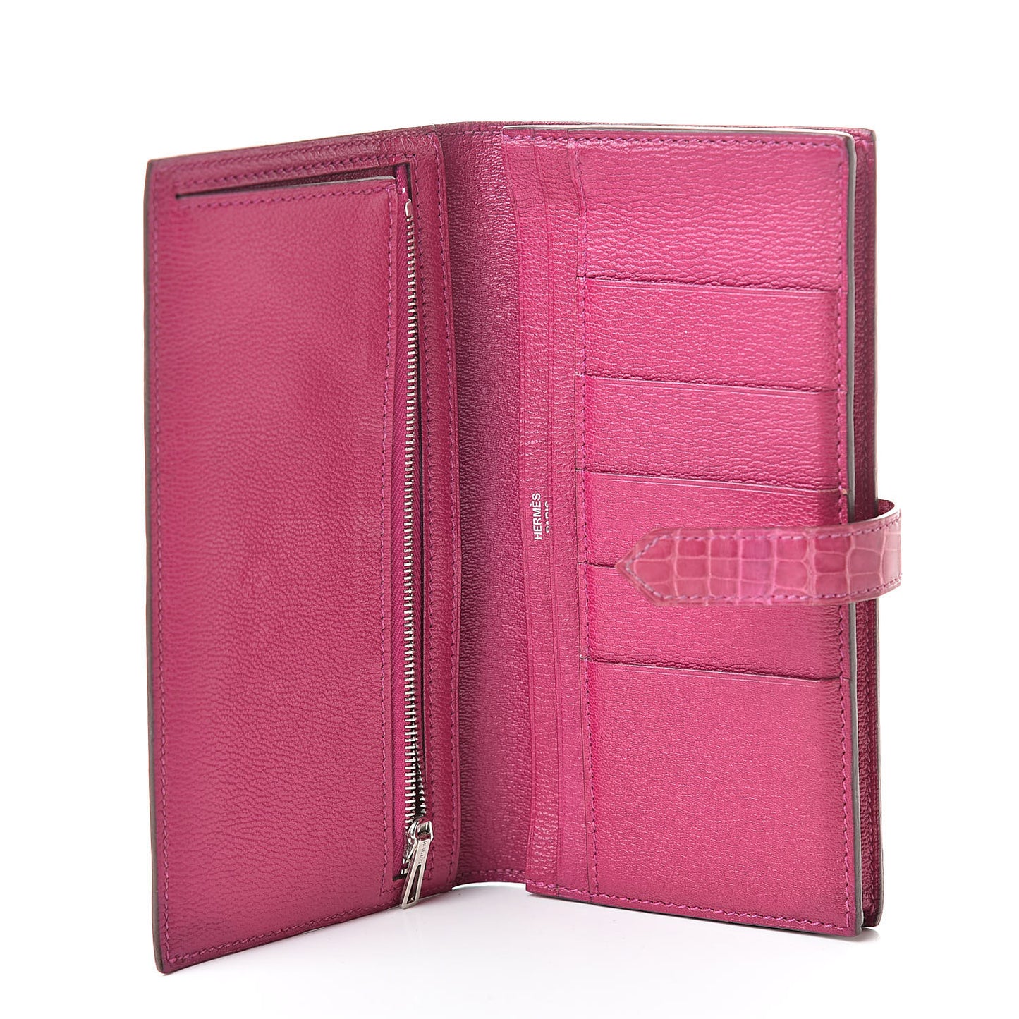 Shiny Alligator Bearn Wallet Rose Scheherazade