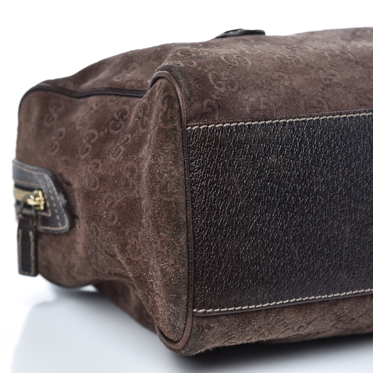 Guccissima Suede Charmy Boston Brown