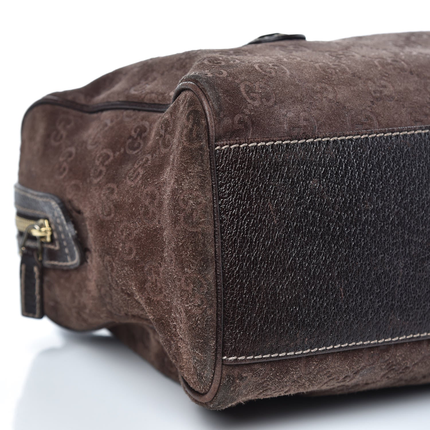 Gucci Guccissima Suede Charmy Boston Brown 8 of 13