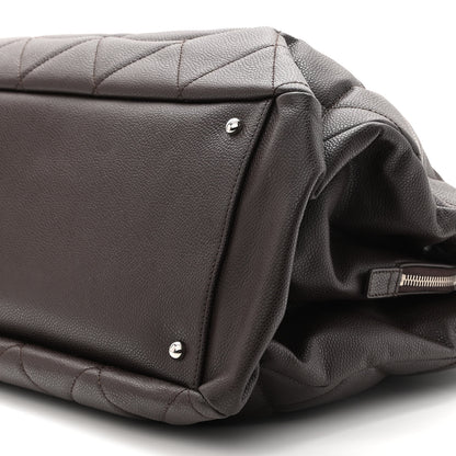 Chanel Soft Caviar Quilted Large CC Timeless Tote Dark Brown 11 of 14
