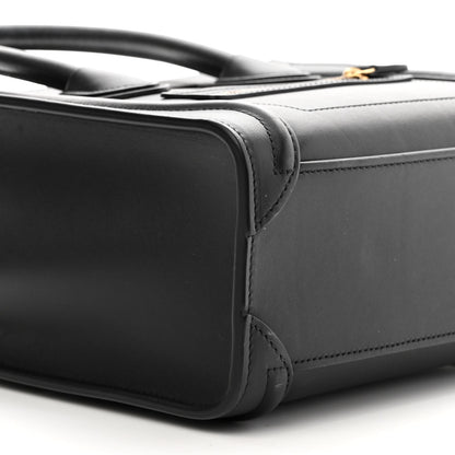 Celine Smooth Calfskin Nano Luggage Black 9 of 10