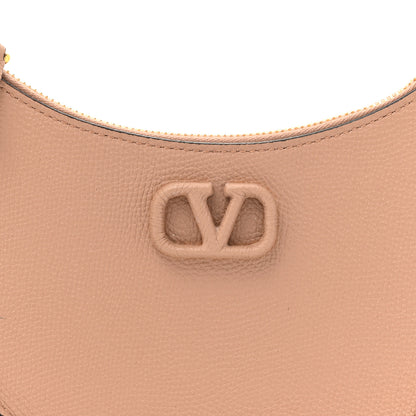 Valentino Garavani Grainy Calfskin Mini Vlogo Hobo Bag Rose Cannelle 7 of 9