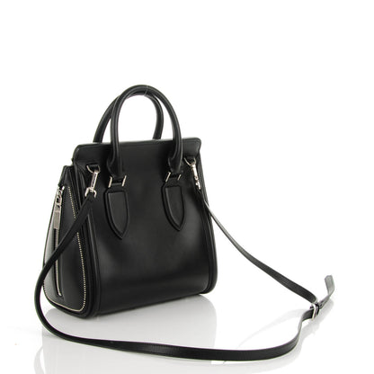Alexander McQueen Calfskin Floral Studded Small Heroine Black 3 of 7
