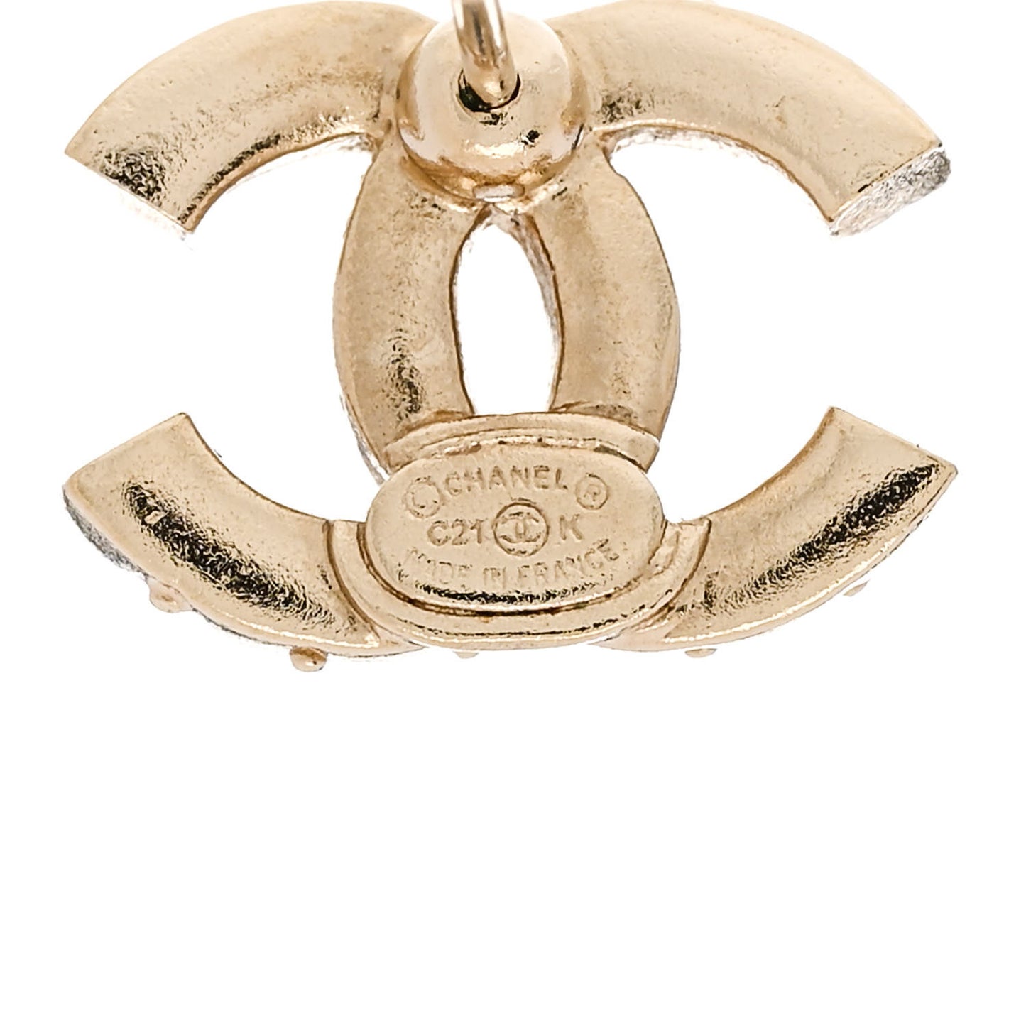 Crystal CC Earrings Gold