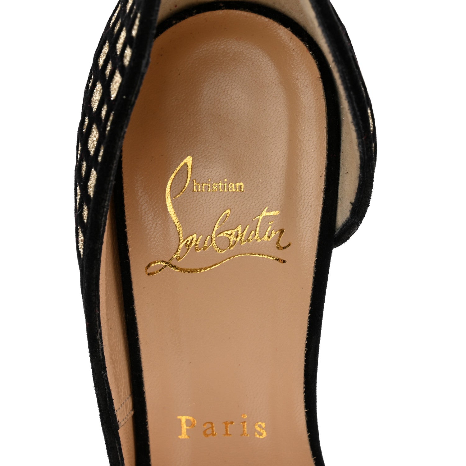 Christian Louboutin Glitter Floque Suede Iriza 100 Pumps 36.5 Platine Black 6 of 11