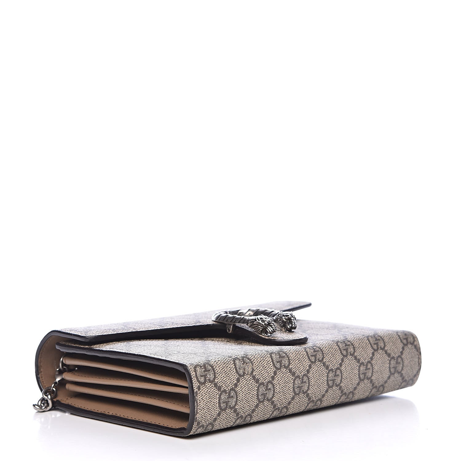Gucci GG Supreme Monogram Mini Dionysus Chain Wallet Beige Taupe 4 of 10