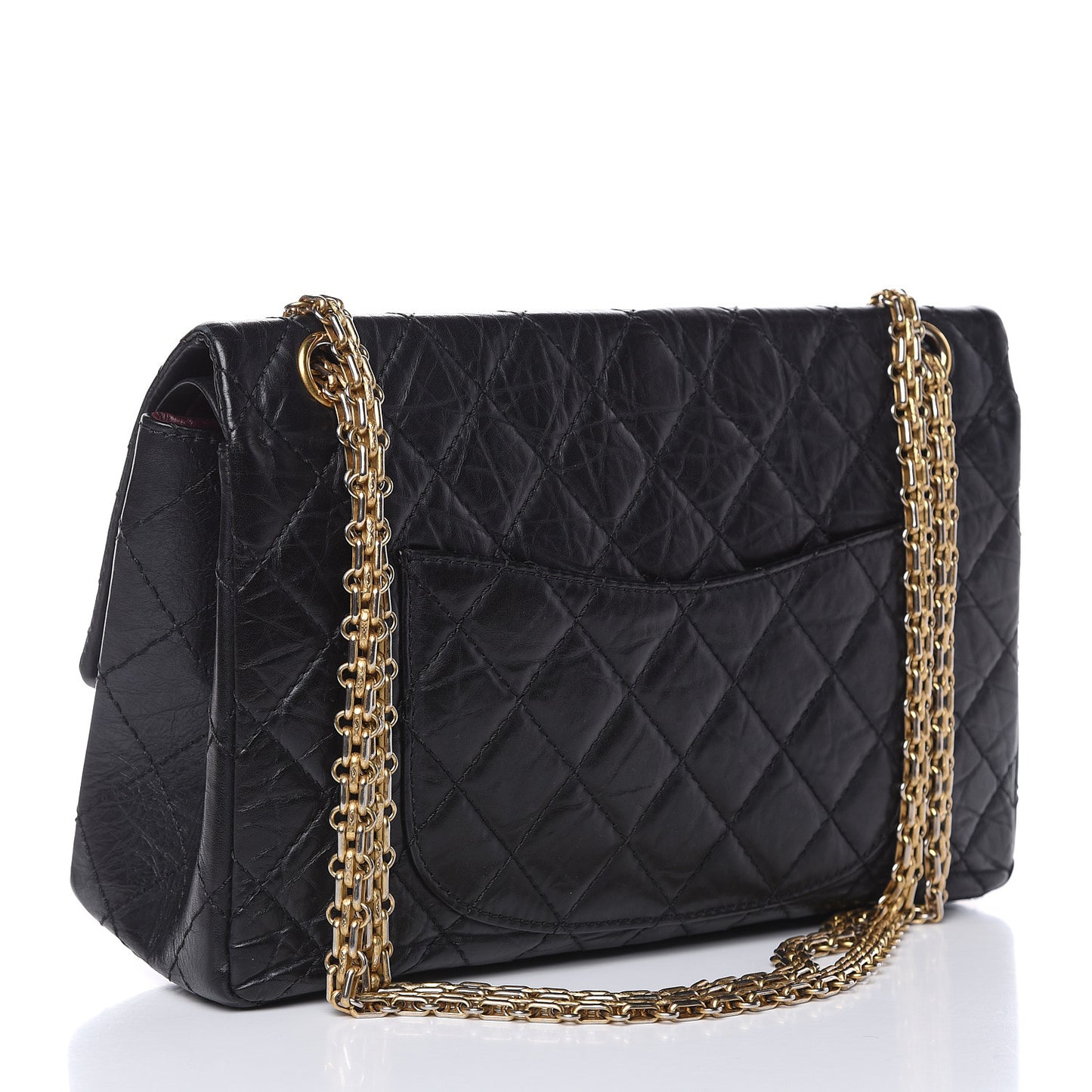 Aged Calfskin Quilted 2.55 Reissue 226 Flap Black