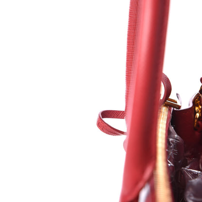 Prada Saffiano Small Galleria Double Zip Tote Fuoco 12 of 13