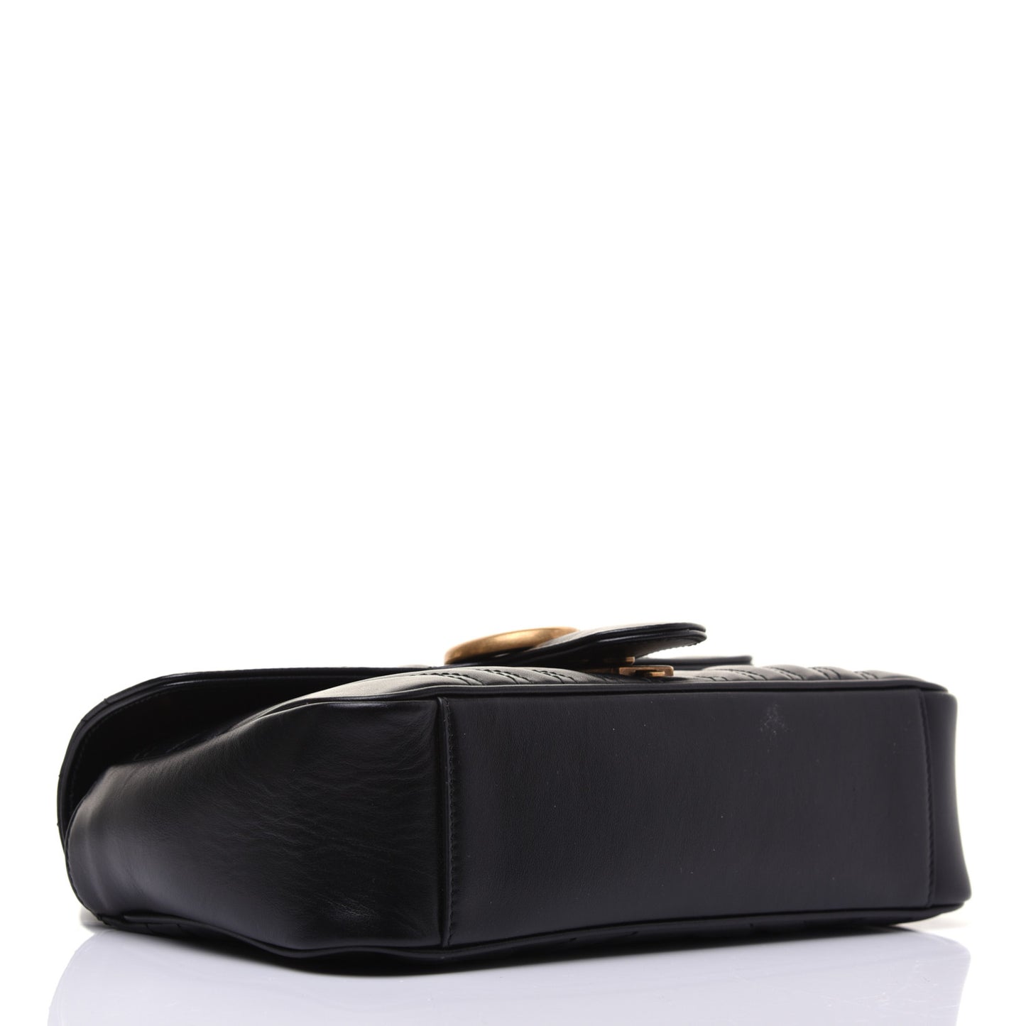 Calfskin Matelasse Small GG Marmont Shoulder Bag Black