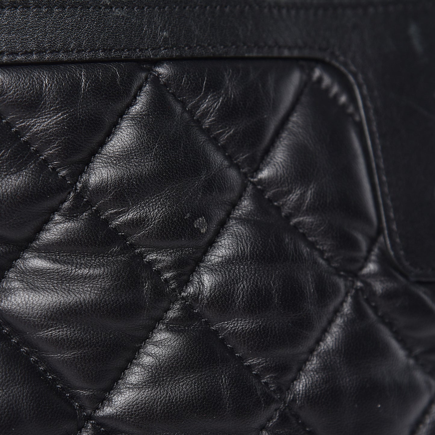 Lambskin Quilted Coco Cocoon Hobo Black