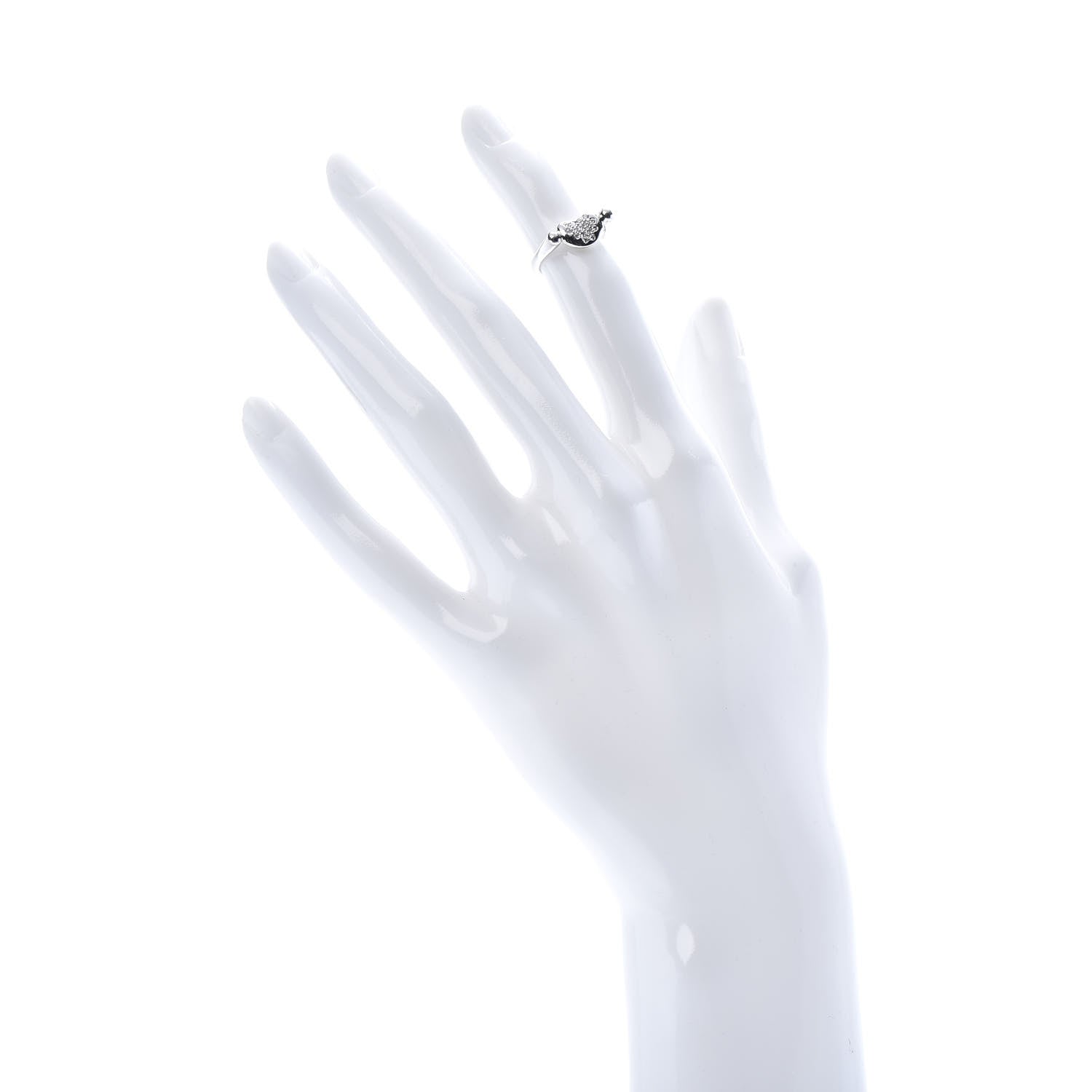 Tiffany Platinum Diamond Elsa Peretti Bean Ring 45 3.25 2 of 6