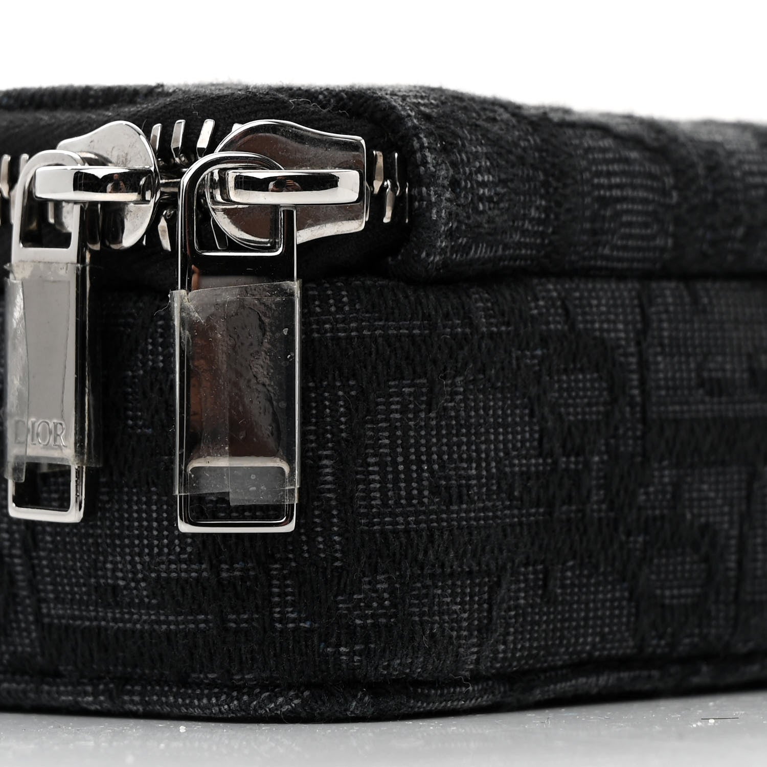 Christian Dior Oblique Zipped With Strap Pouch Black 11 of 13