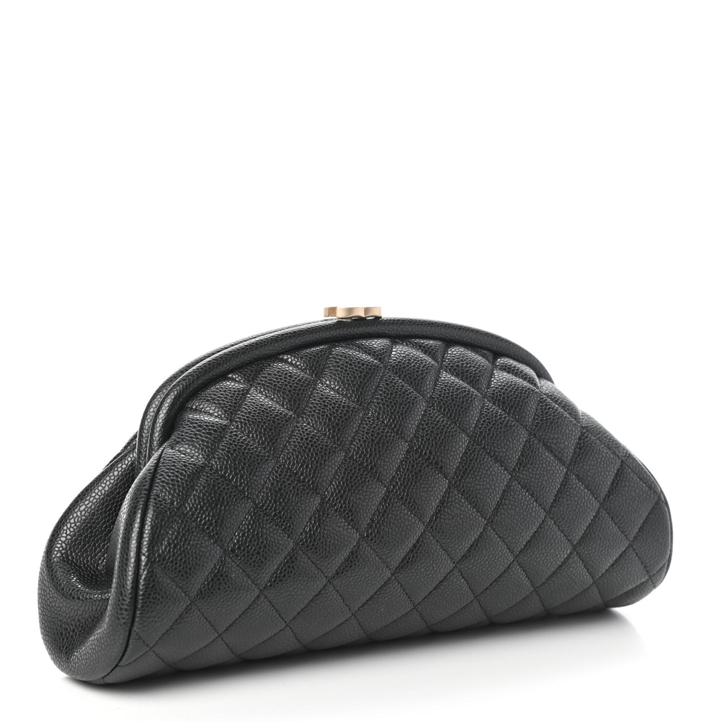 Caviar Quilted Timeless Clutch Black