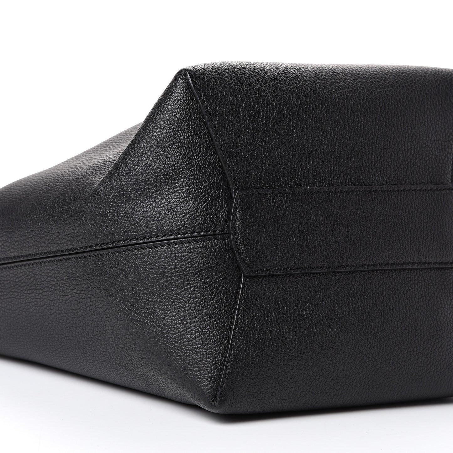 Grained Calfskin GV Bucket Bag Black