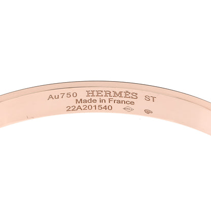 Hermes 18K Rose Gold PM Collier De Chien Bracelet ST 3 of 4
