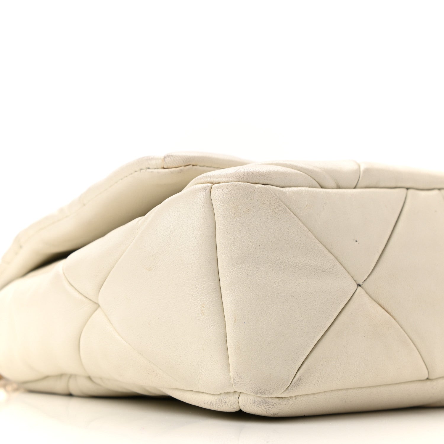 Prada Nappa Re-Nylon Triangle Quilted Patchwork System Flap Shoulder Bag White 10 of 14