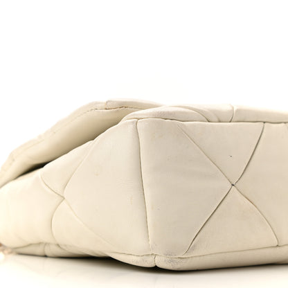 Prada Nappa Re-Nylon Triangle Quilted Patchwork System Flap Shoulder Bag White 10 of 14