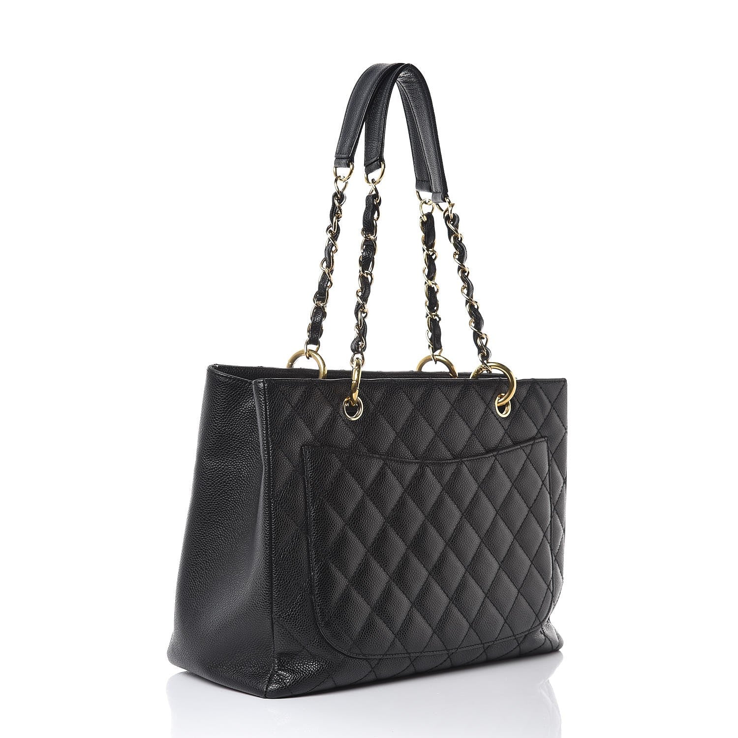 Chanel Caviar Quilted Grand Shopping Tote GST Black 3 of 7