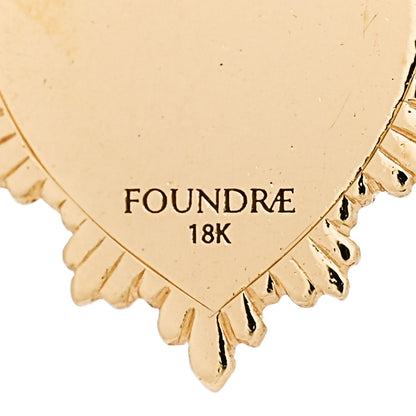Foundrae 18K Yellow Gold Diamond Miniature Heart Medallion Pendant 4 of 4