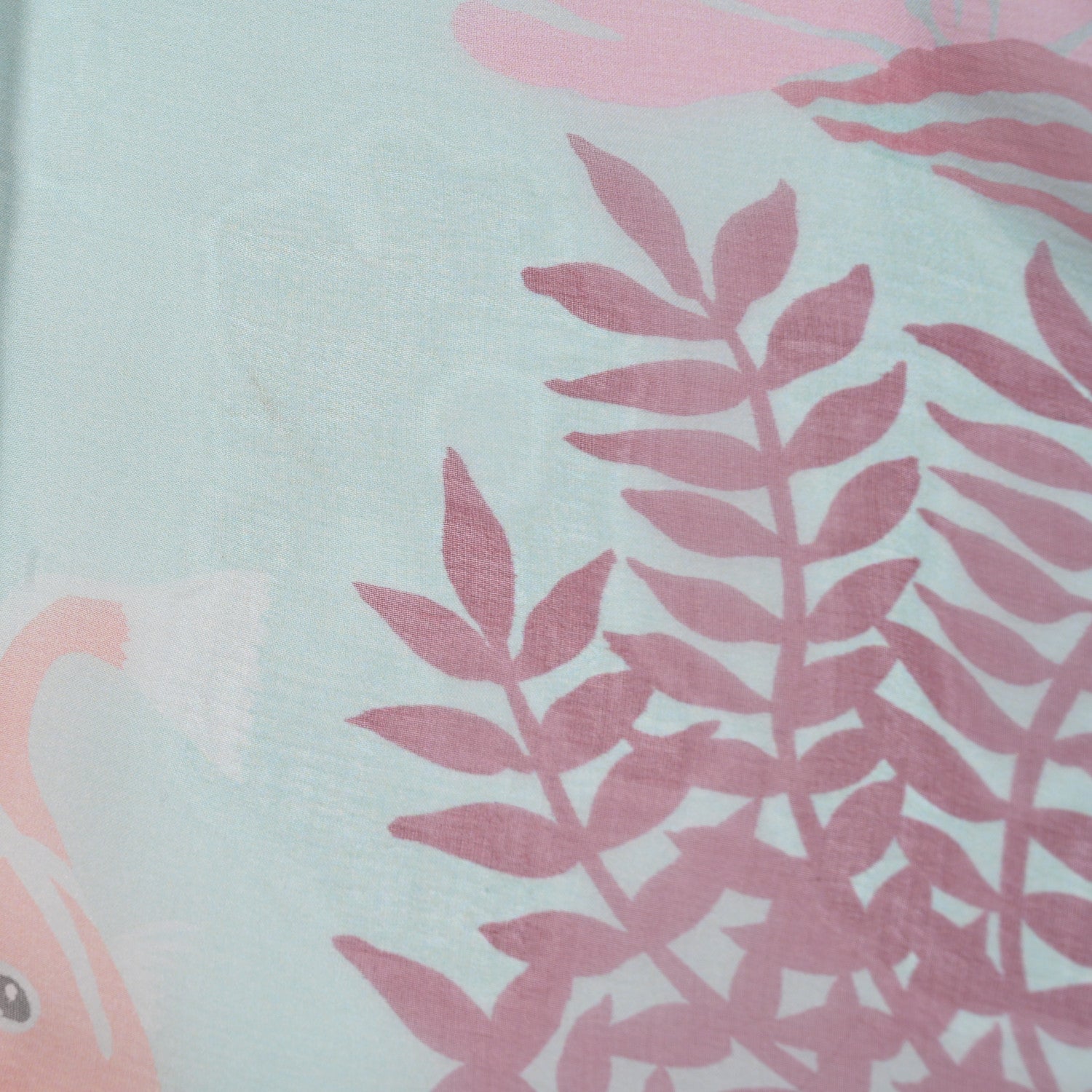 Hermes Silk Mousseline Under The Waves Shawl 140 Vert D Eau Vieux Rose Corail 6 of 7