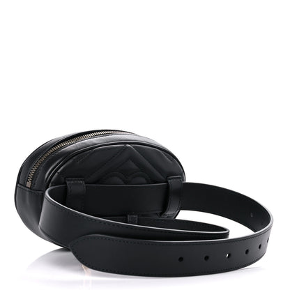 Gucci Calfskin Matelasse GG Marmont Belt Bag 85 34 Black 3 of 11