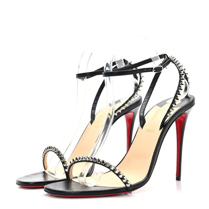 Christian Louboutin Kid So Me Spike 100 Sandals 41.5 Black 3 of 6