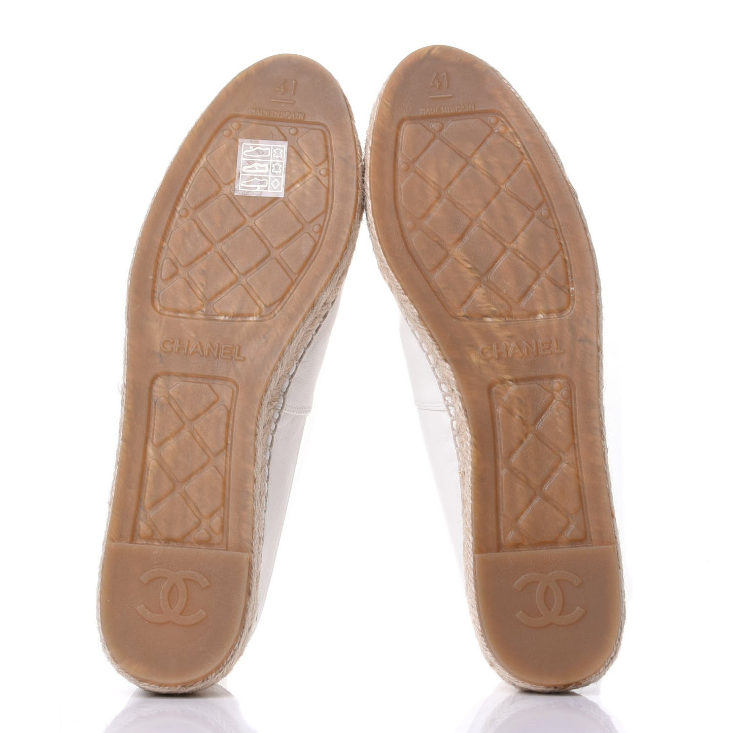 Lambskin CC Espadrilles 41 White