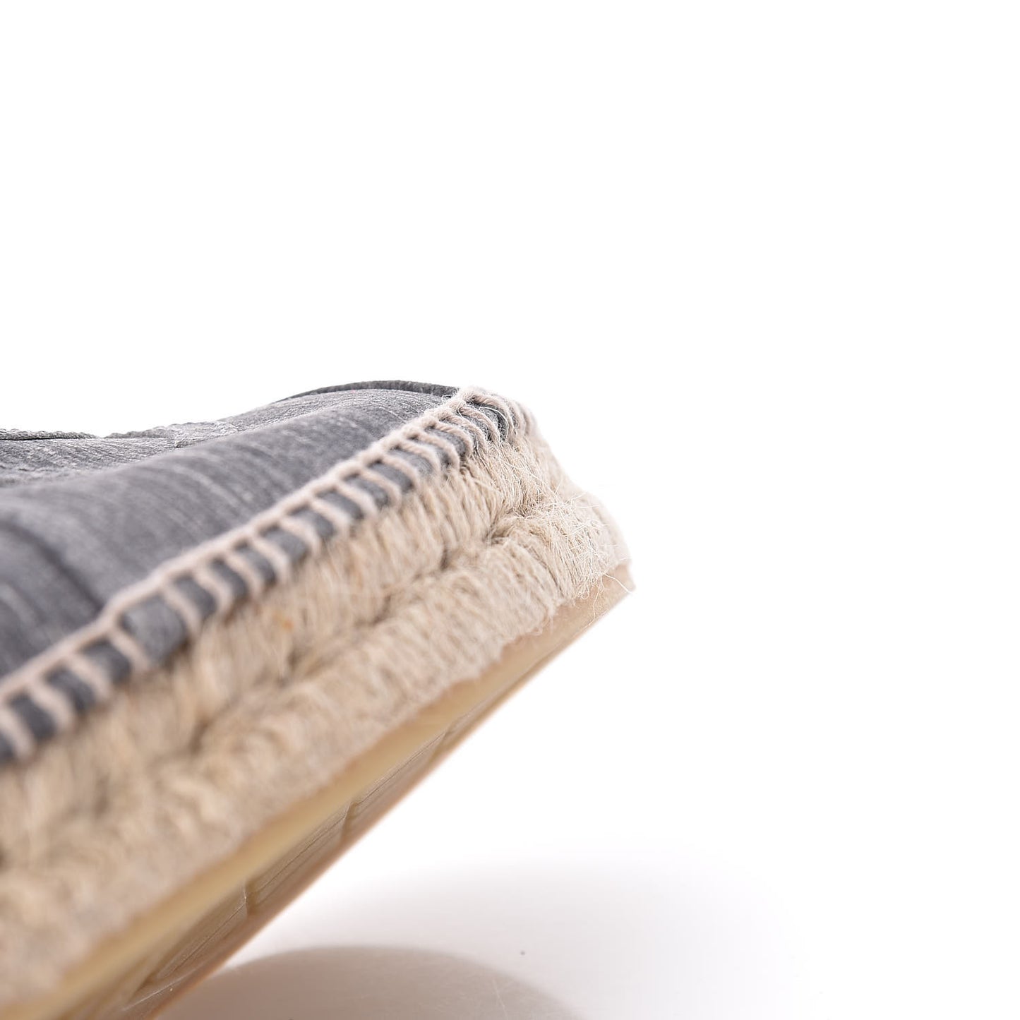 Striated Suede Espadrilles 37 Dark Grey