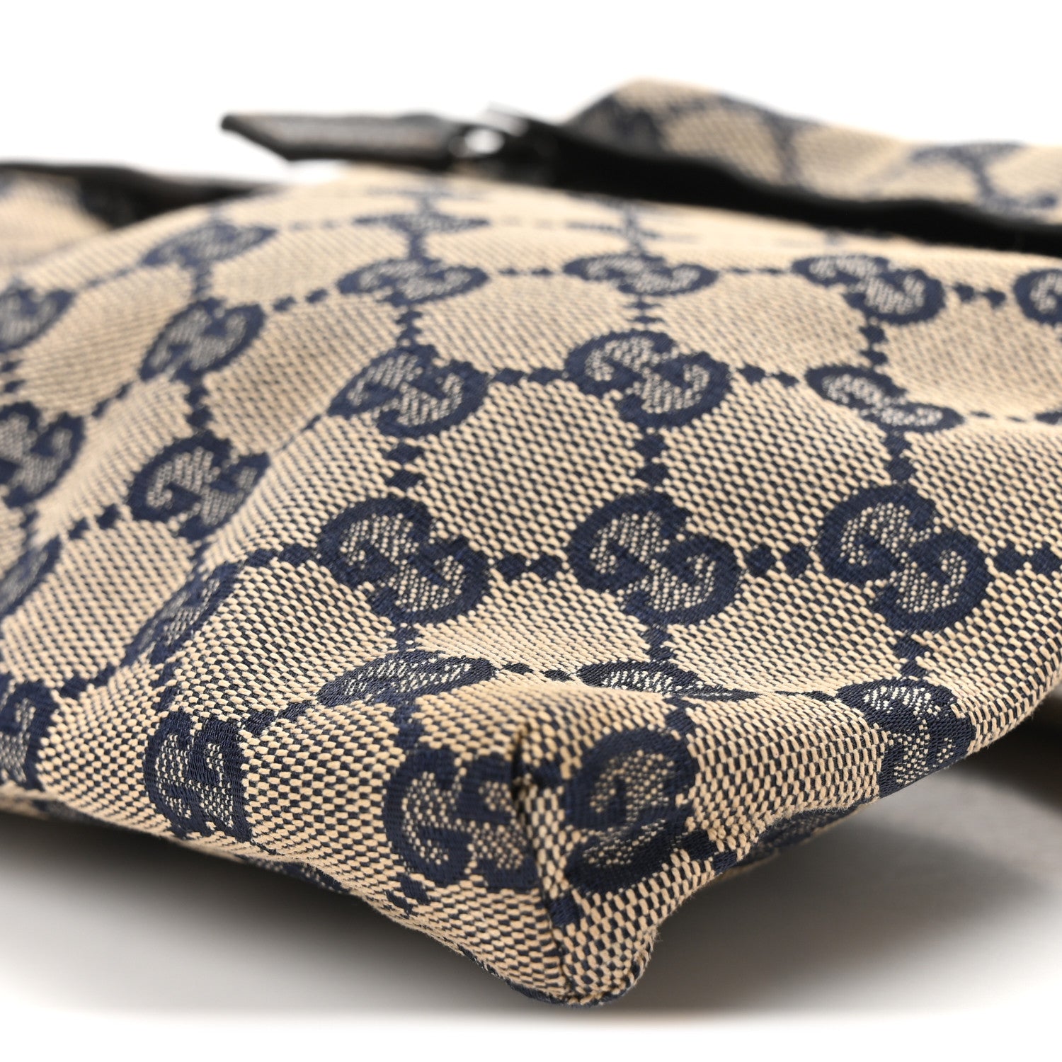 Gucci GG Monogram Web Double Pocket Belt Bag Navy 10 of 10