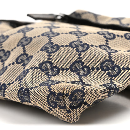 Gucci GG Monogram Web Double Pocket Belt Bag Navy 10 of 10