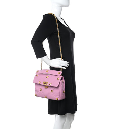 Valentino Garavani Nappa Large Roman Stud Shoulder Bag Giacinto 2 of 10