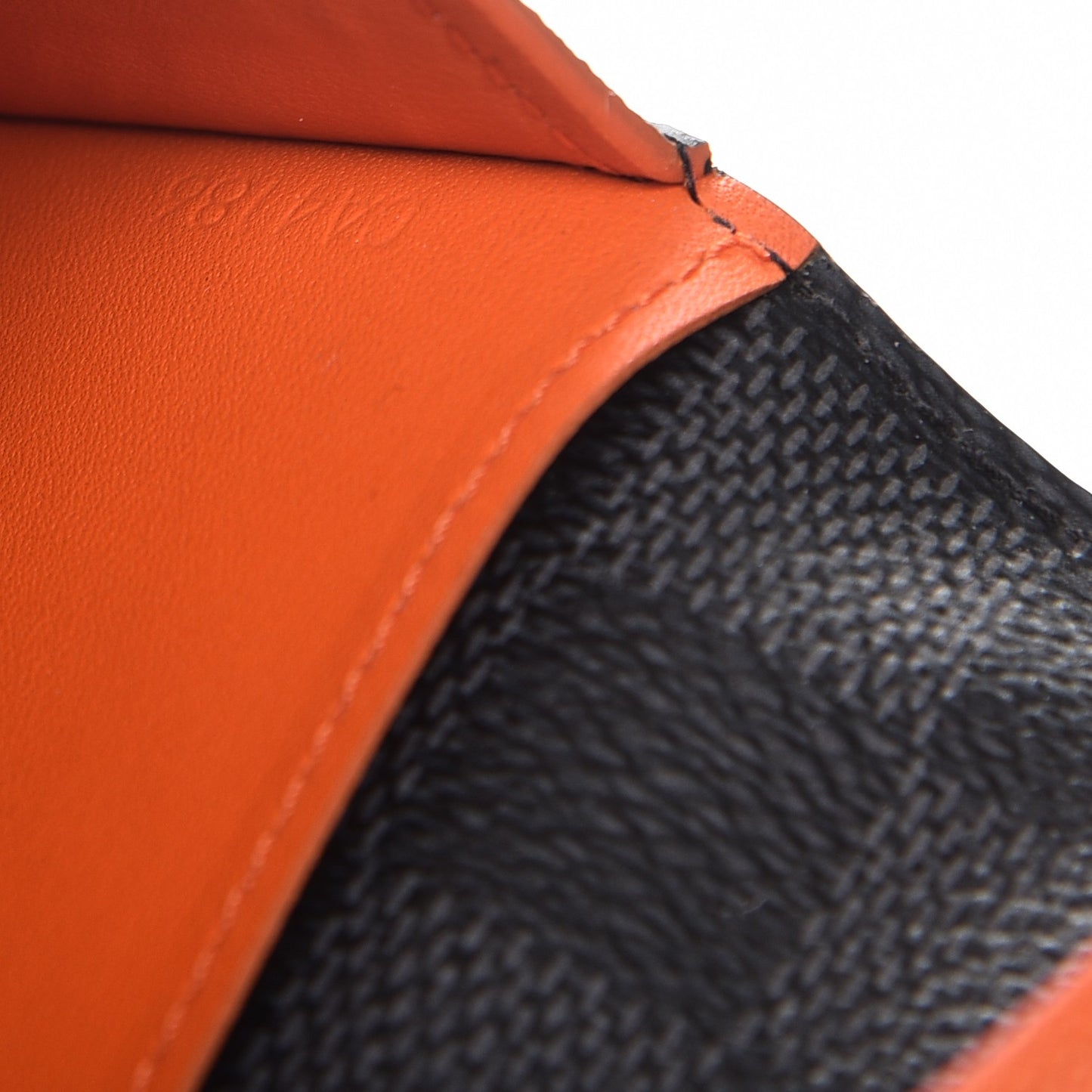 Damier Graphite Stripe Brazza Wallet Orange