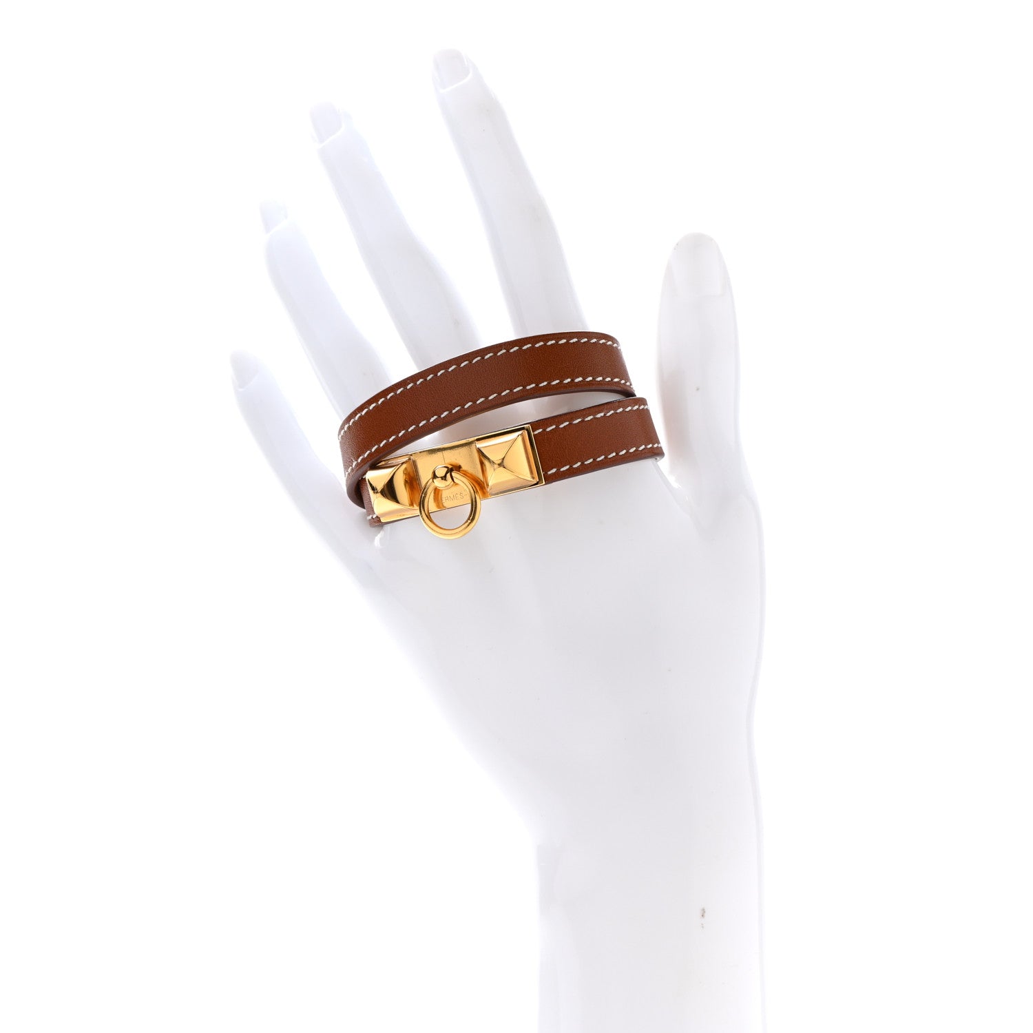 Hermes Barenia Rivale Double Tour Bracelet XS Fauve 2 of 7