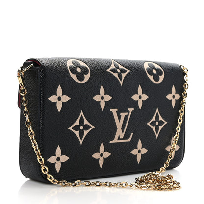 Louis Vuitton Empreinte Monogram Giant Felicie Pochette Black Beige 3 of 8