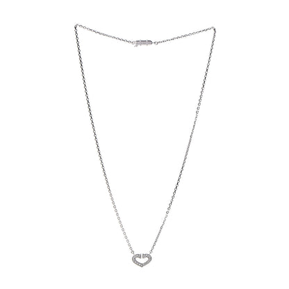 Cartier 18K White Gold Diamond Small Hearts and Symbols Pendant Necklace 3 of 7