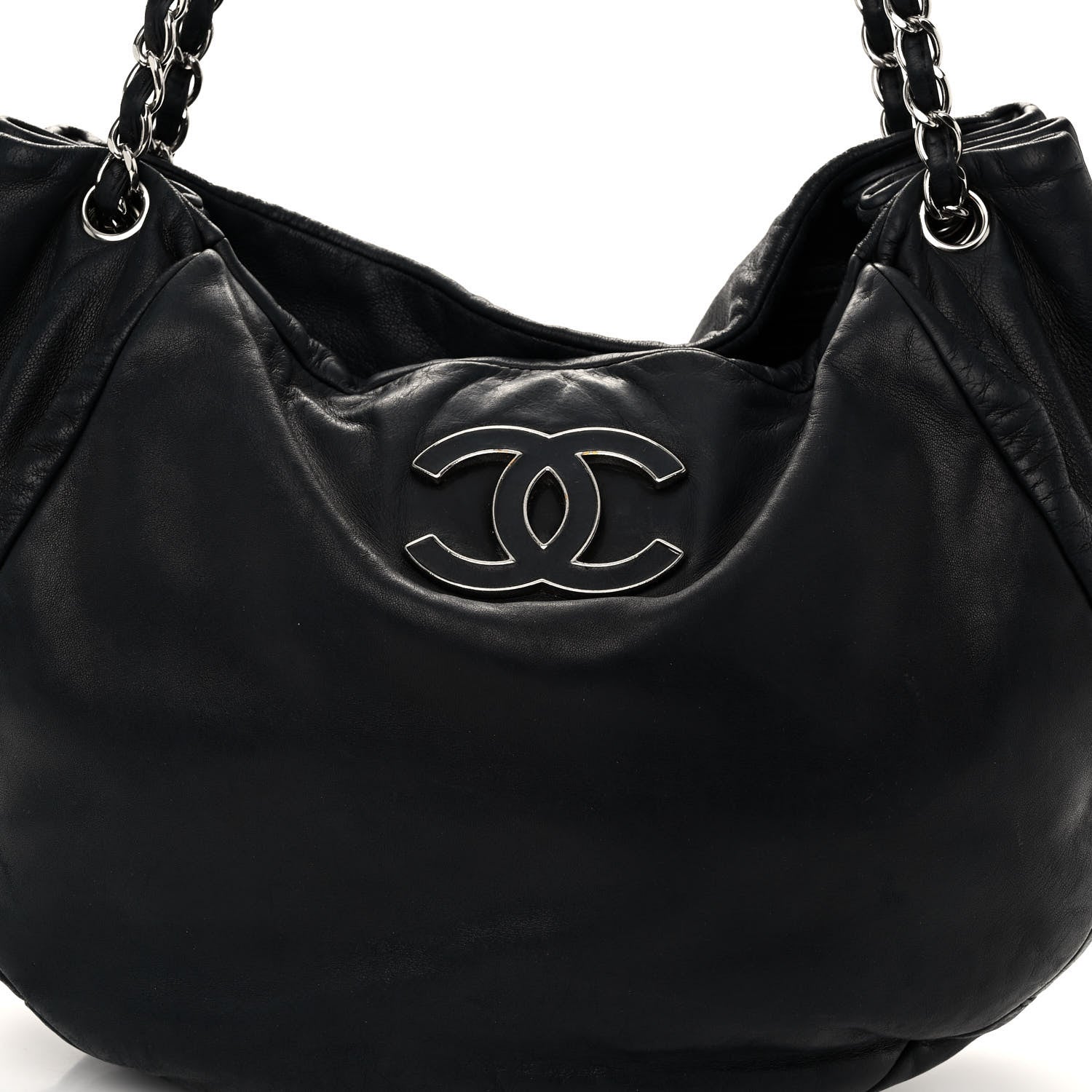 Chanel Lambskin Sensual Hobo Black 8 of 10