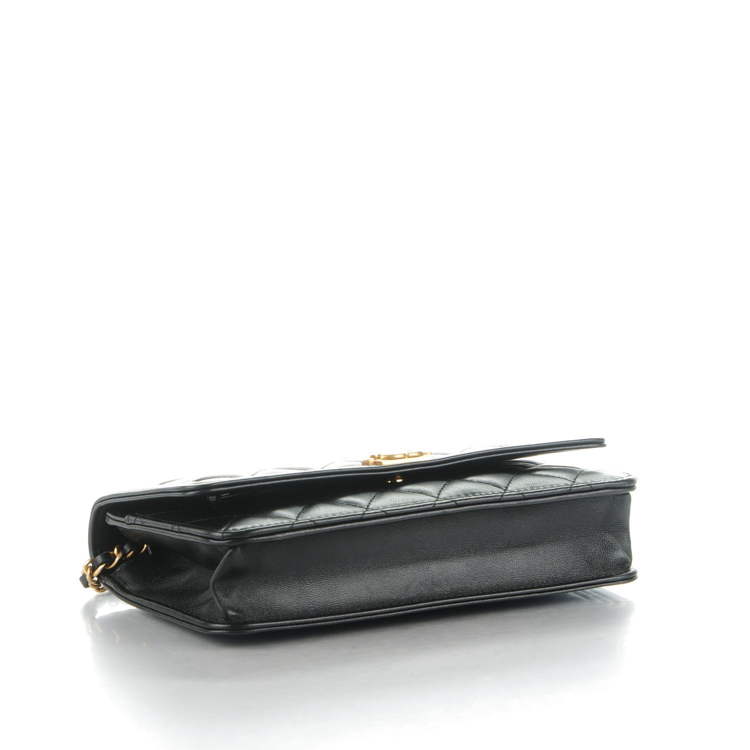 Chanel Lambskin Quilted Boy Wallet On Chain WOC Black 4 of 8
