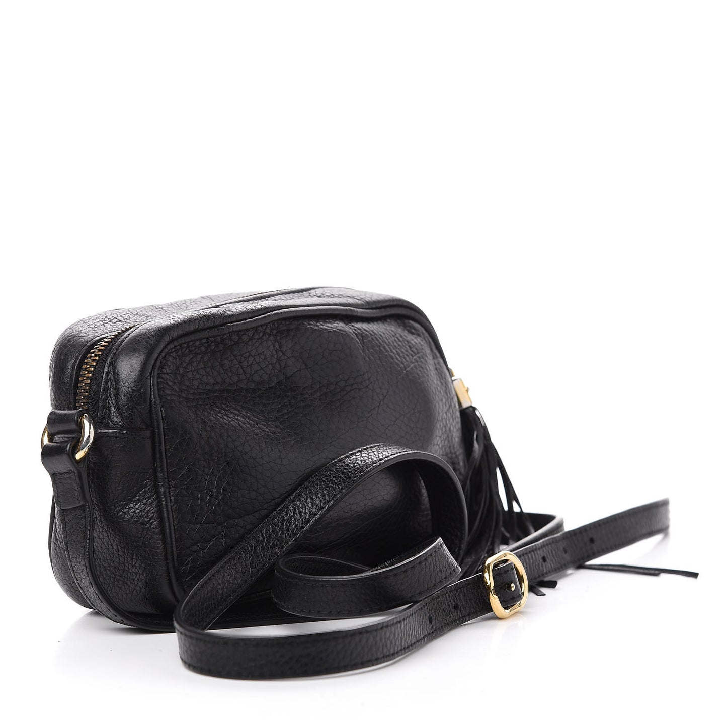 Pebbled Calfskin Mini Soho Disco Bag Black
