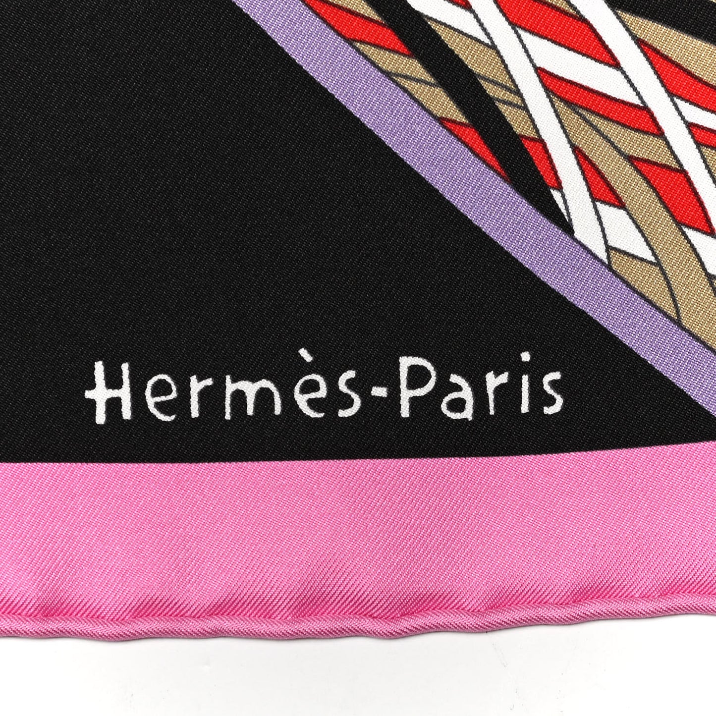Silk A Travers Champs Scarf 90 Rose Vif Jaune Multicolor