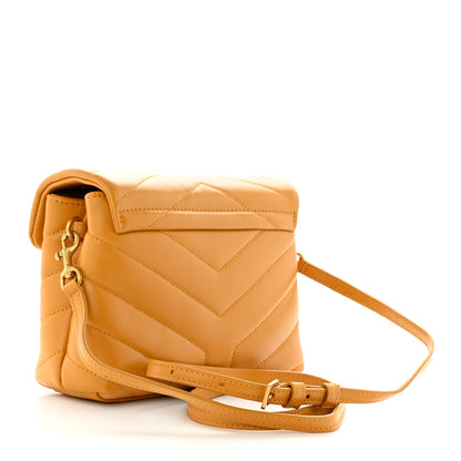 Saint Laurent Calfskin Y Quilted Monogram Toy Loulou Crossbody Bag Cheddar 3 of 10
