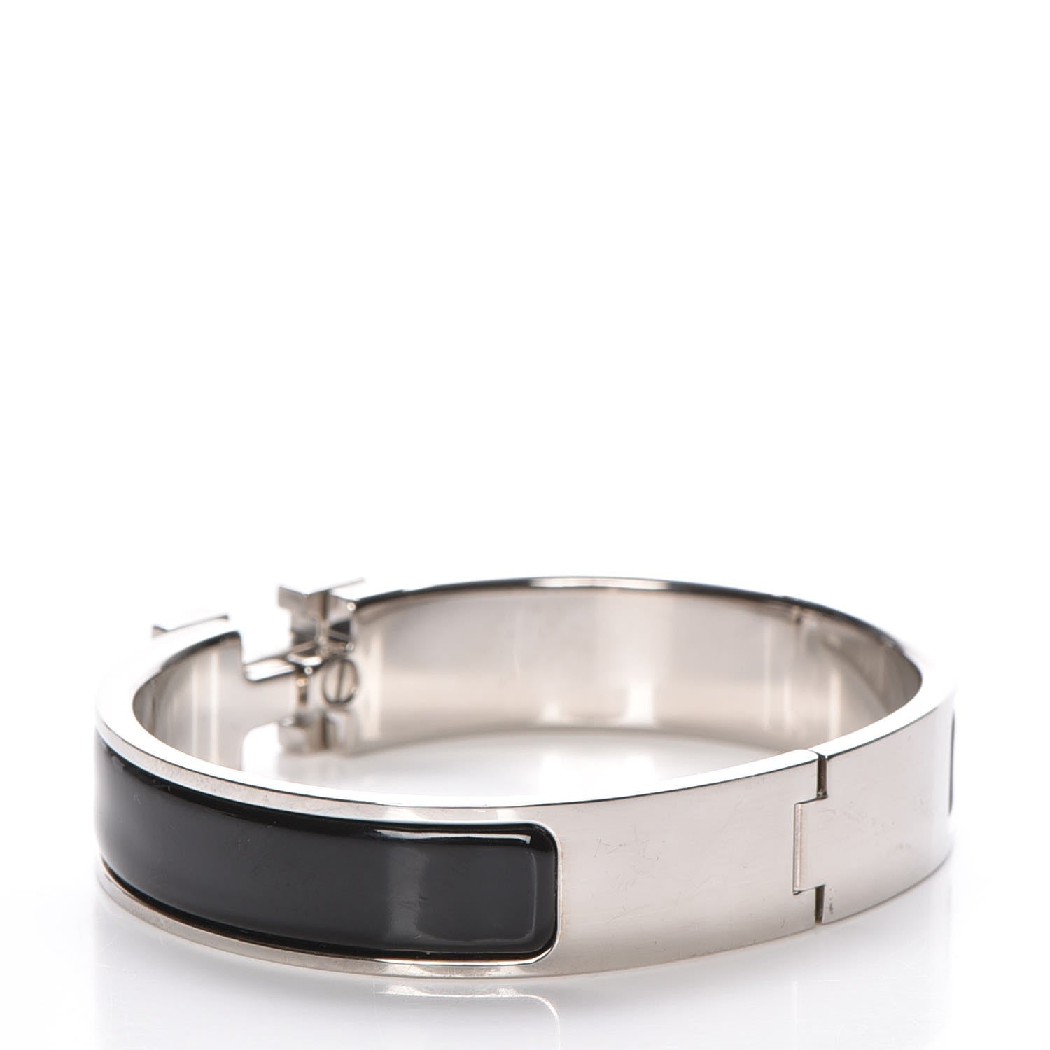 Hermes Enamel Narrow Clic Clac H Bracelet PM Black 3 of 5