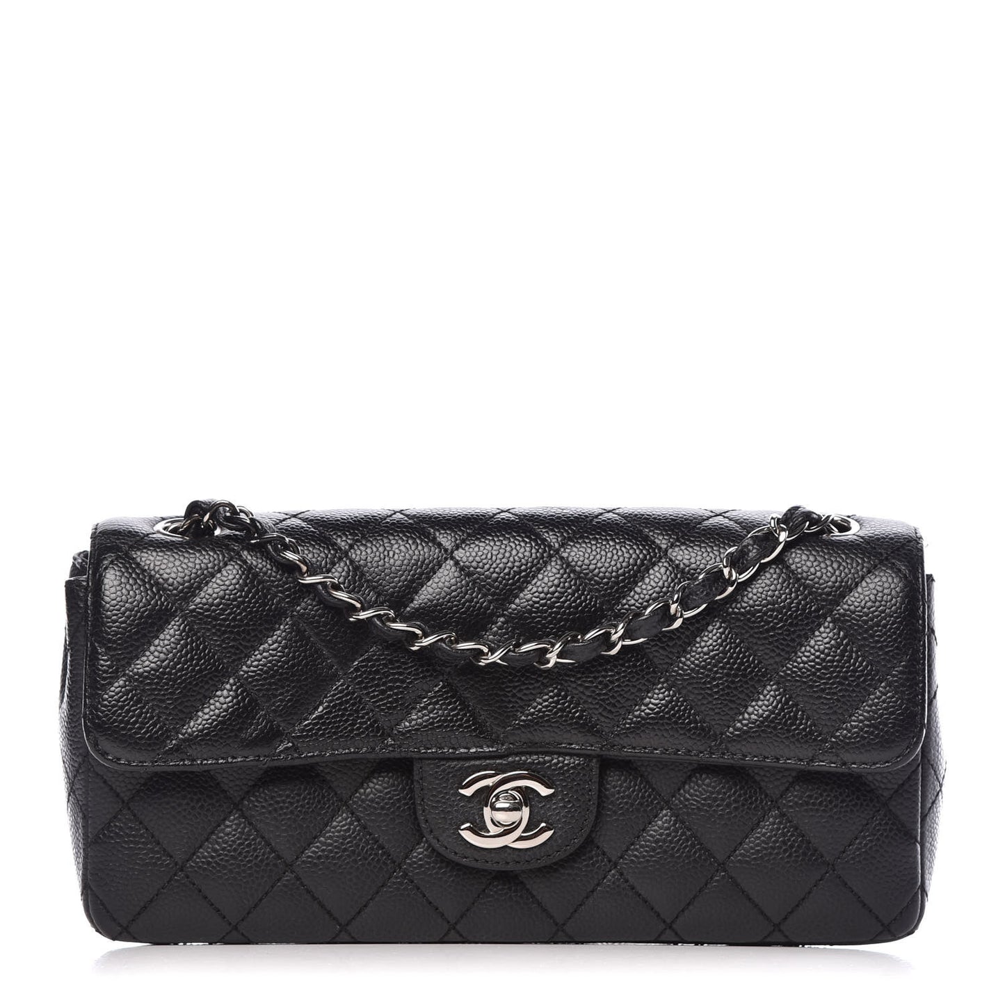 Caviar Quilted East West Flap Black