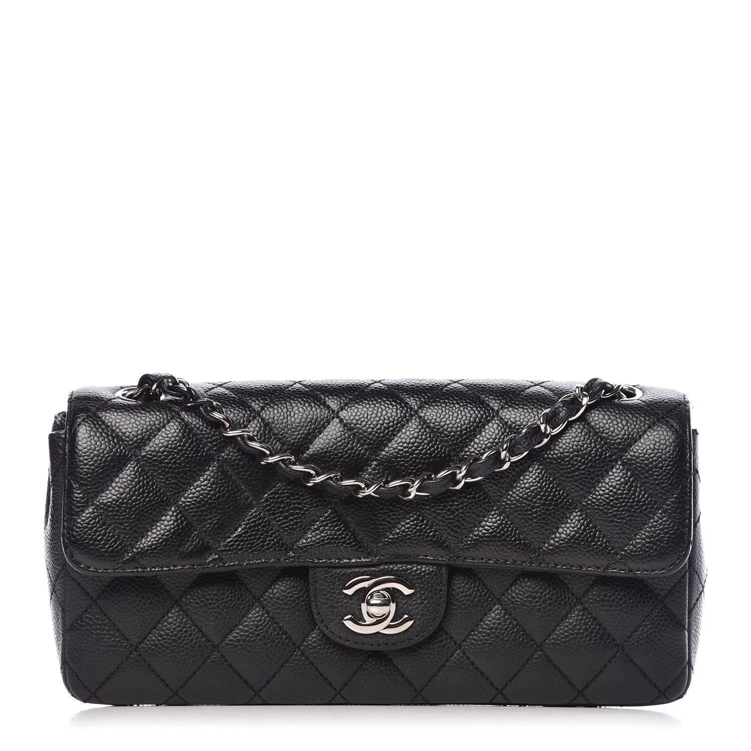 Chanel Caviar Quilted East West Flap Black 1 of 13