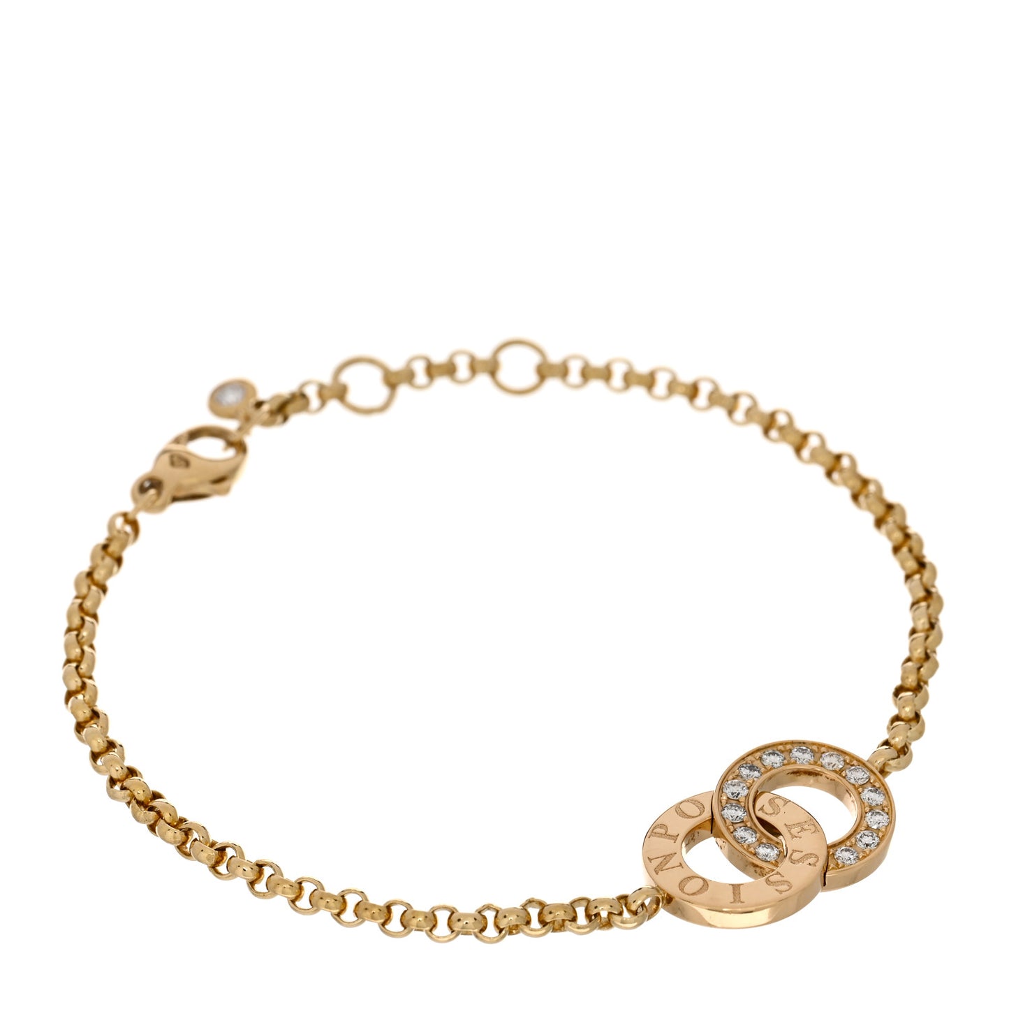 18K Yellow Gold Diamond Possession Toi & Moi Bracelet