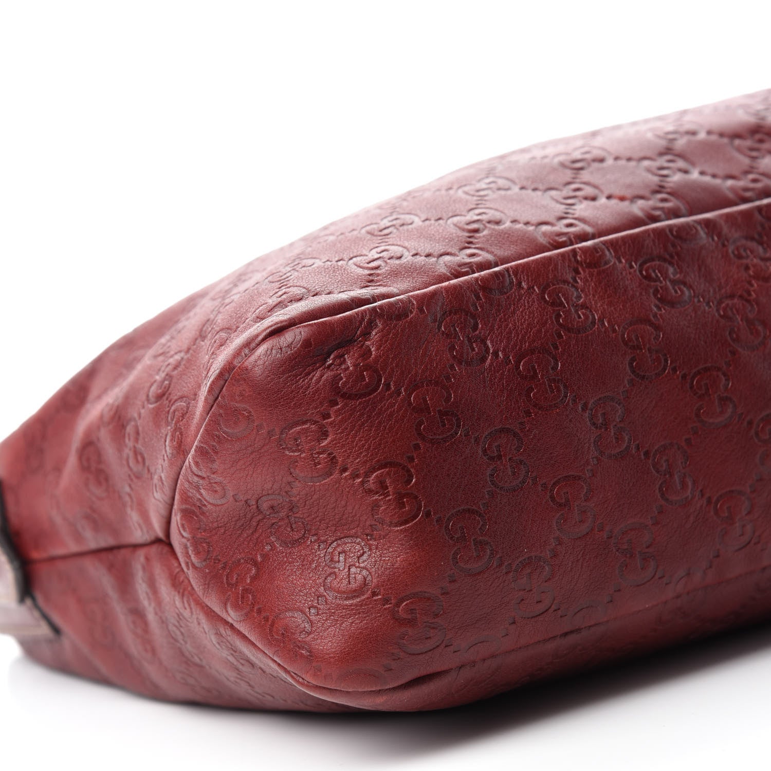 Gucci Guccissima Medium Horsebit Chain Hobo Red 6 of 10