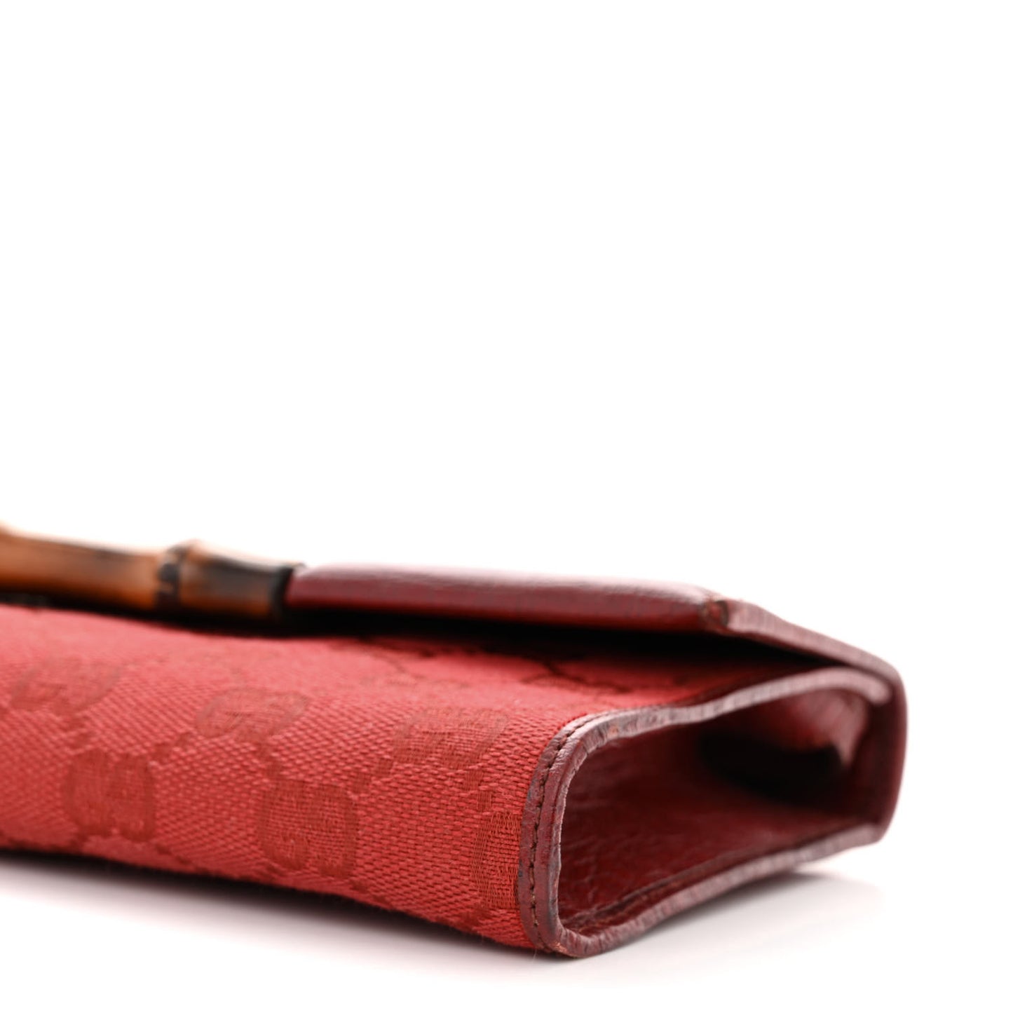 Monogram Bamboo Bar Clutch Red