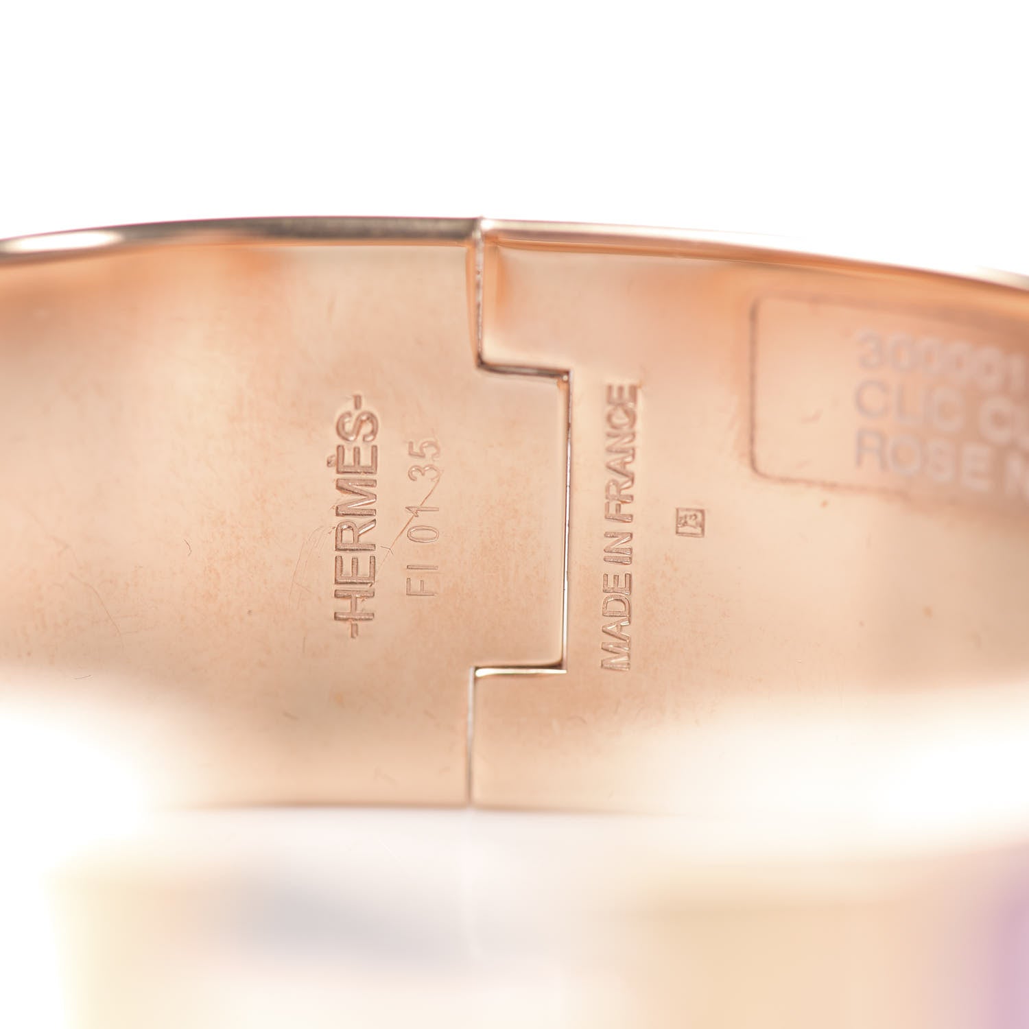 Hermes Enamel Wide Clic Clac H Bracelet PM Rose Nacarat 4 of 4