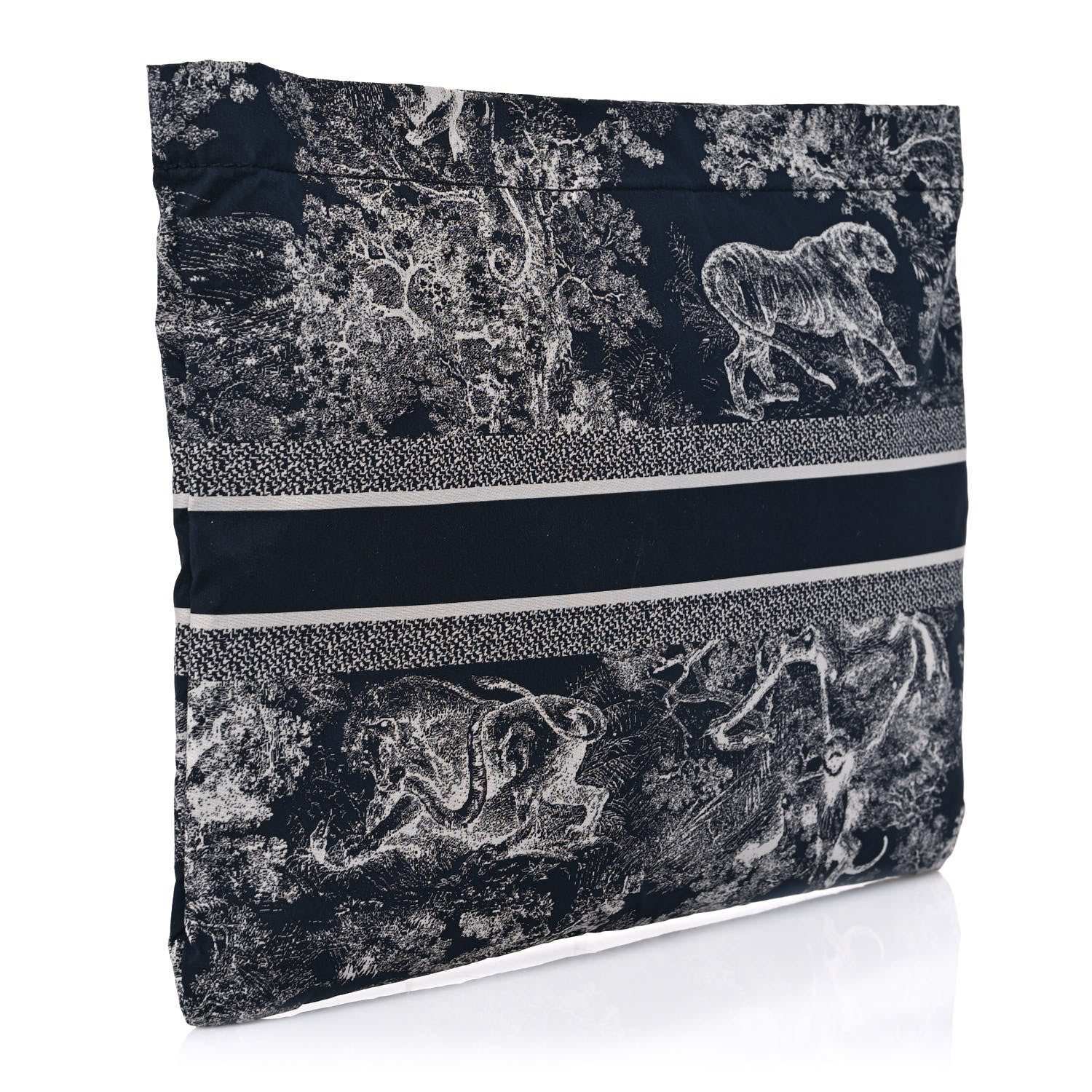 Christian Dior Embroidered Toile De Jouy Diortravel Zipped Pouch Blue 3 of 11